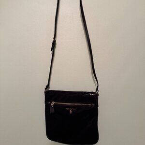 Authentic Michael Kors Jet Set Charm North South Black Nylon Crossbody